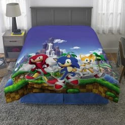 Coupon ✨ Sega Sonic The Hedgehog Sonic On The Move Twin/Full Comforter ????