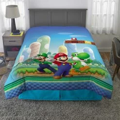Best Sale ???? Nintendo Super Mario The More The Mario Twin/Full Comforter ????