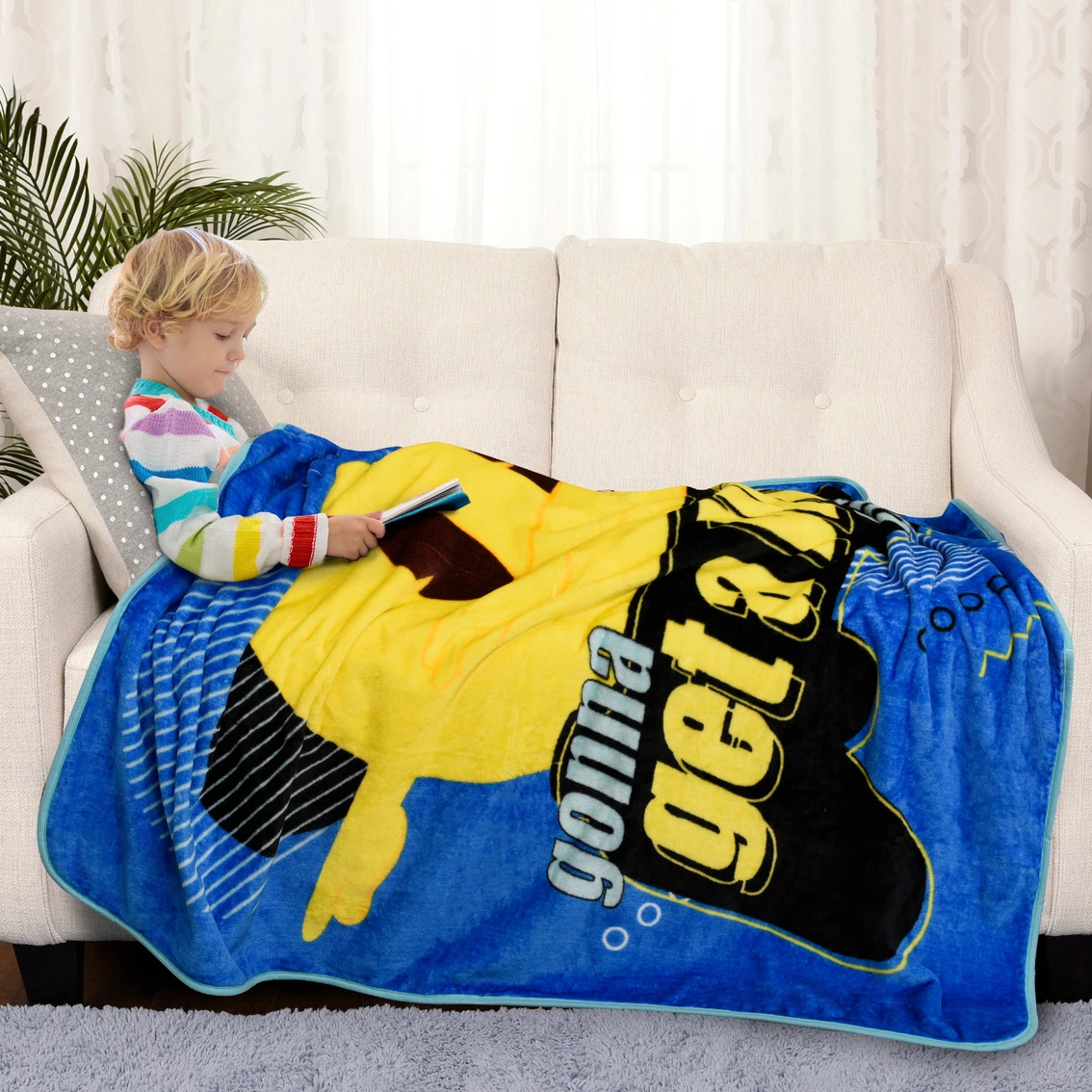 Budget ???? Haven By Nemcor Emoji Get A Win Plush Throw 50 X 60 In. ???? - Image 3