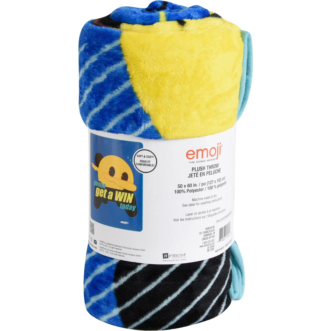 Budget ???? Haven By Nemcor Emoji Get A Win Plush Throw 50 X 60 In. ???? - Image 6
