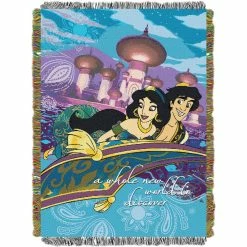 Discount ✨ Northwest Disney Aladdin: A Whole New World Woven Tapestry Throw ????