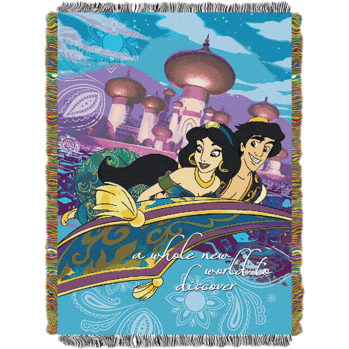 Discount ✨ Northwest Disney Aladdin: A Whole New World Woven Tapestry Throw ????