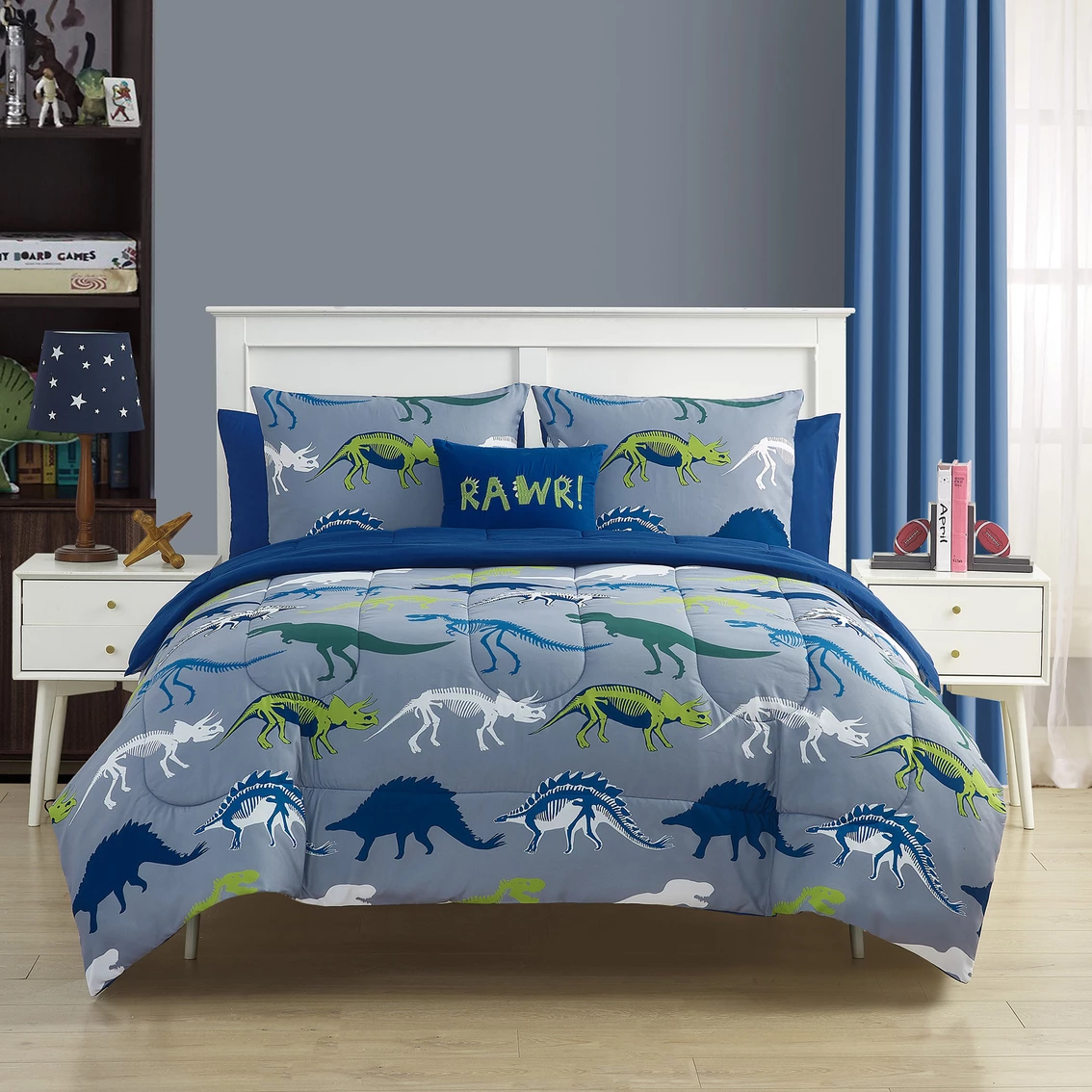Best Sale ???? Jessica Sanders Dino Team 5 Pc. Comforter Set ⌛