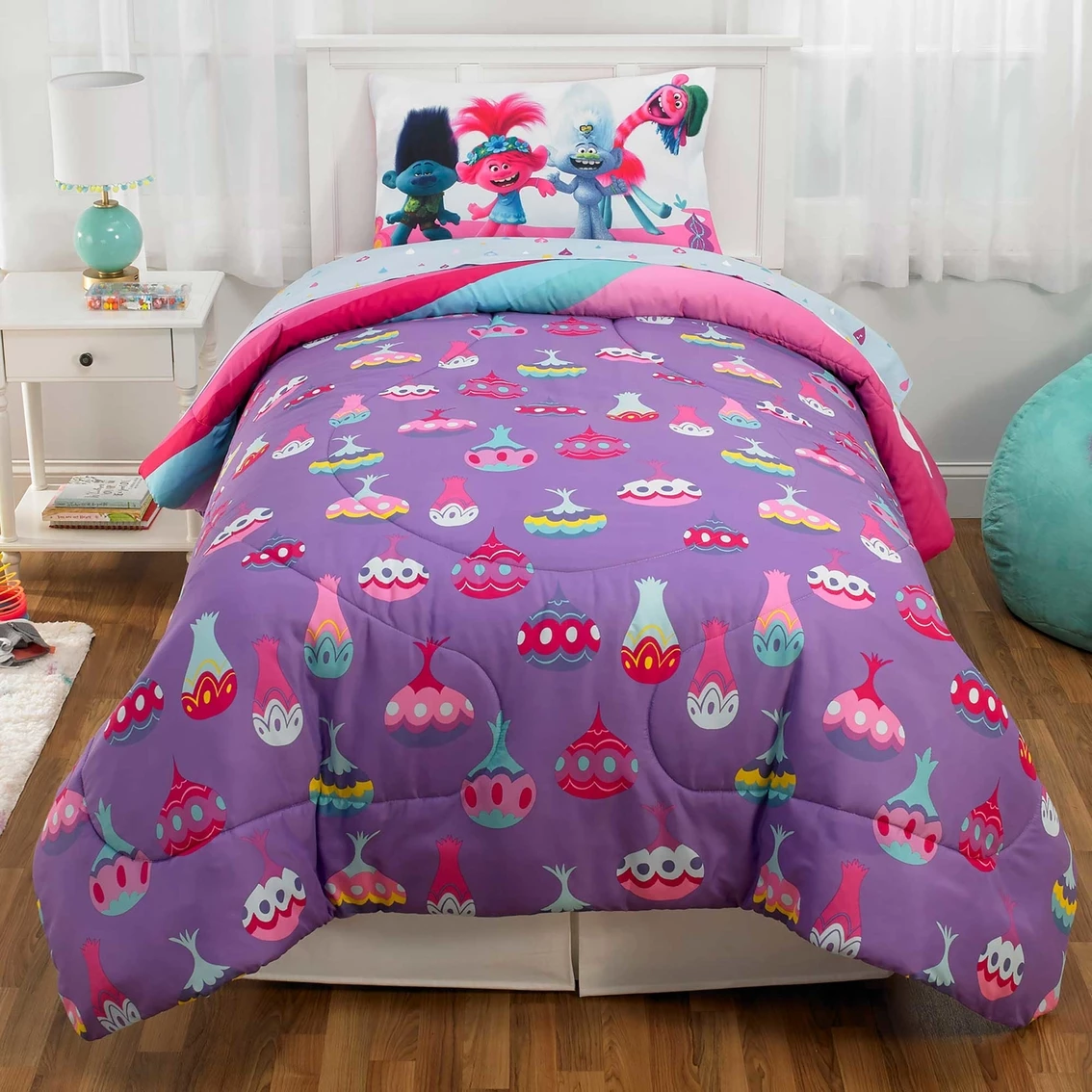 Cheap ✨ DreamWorks Trolls 2 Pop Rainbow Twin/Full Comforter ???? - Image 2