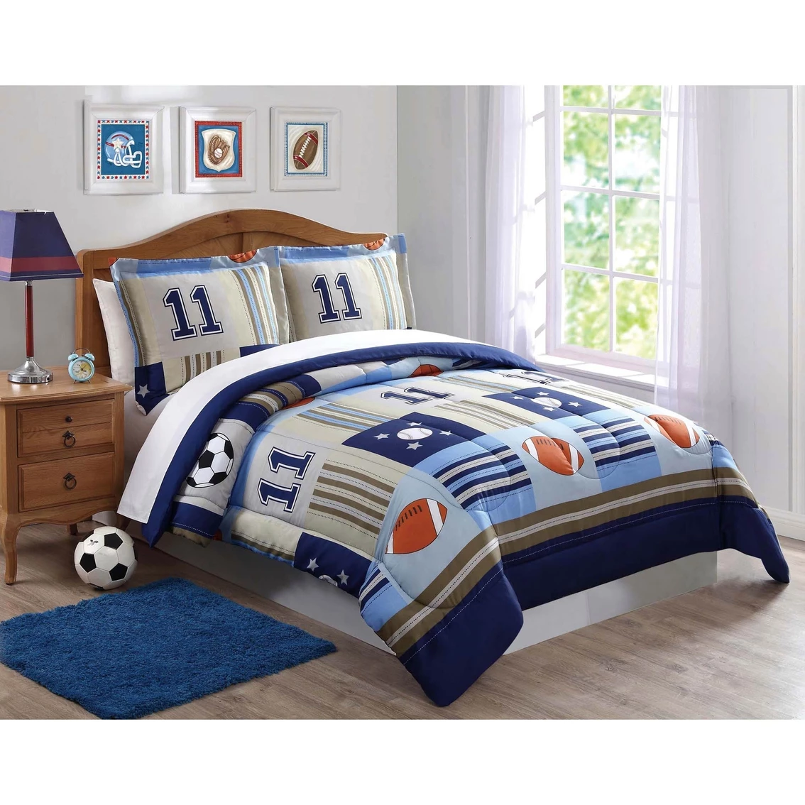 Best Sale ???? My World Denim And Khaki Sports Comforter Set ????