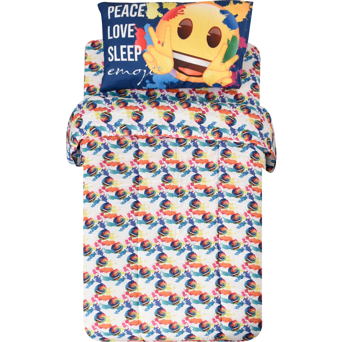 Hot Sale ???? Haven By Nemcor Emoji Tie Dye Twin Bedding 4 Pc. Set ???? - Image 10