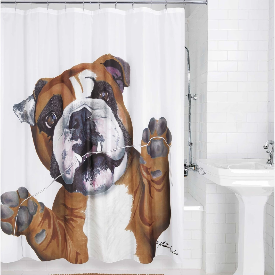 Budget ???? Allure Floss ???? Dog Shower Curtain ???? - Image 2
