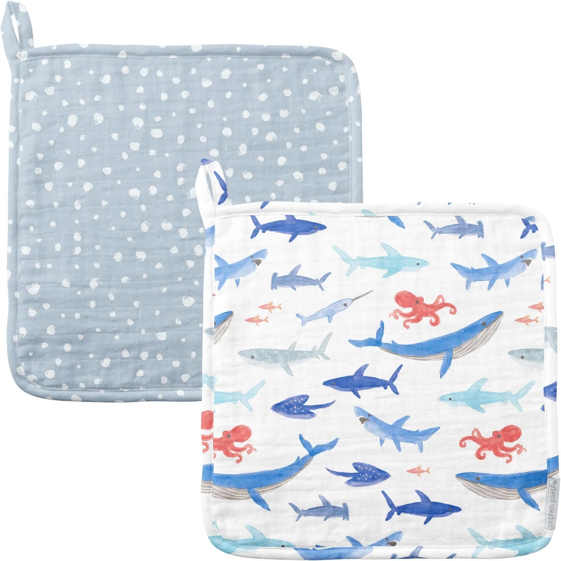 Best Sale ???? Stephen Joseph Gifts Stephen Joseph Shark Muslin Washcloth 2 Pk. ????
