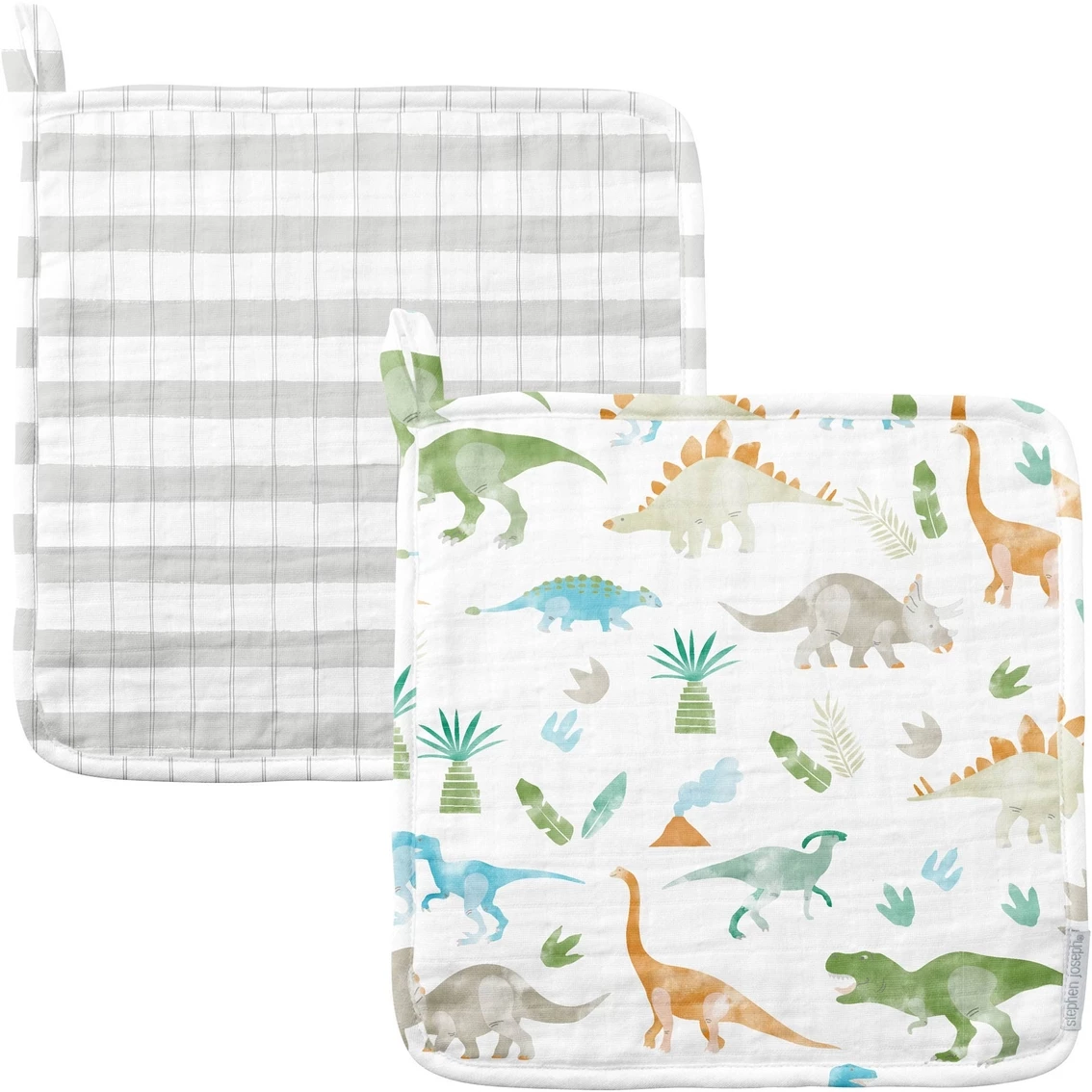Hot Sale ???? Stephen Joseph Gifts Stephen Joseph Dino Muslin Washcloth 2 Pk. ????
