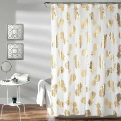 Budget ???? Lush Decor Pineapple Toss Shower Curtain ????