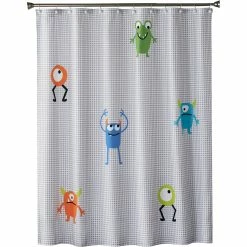 New ⭐ Saturday Knight LTD Monsters Fabric Shower Curtain ????