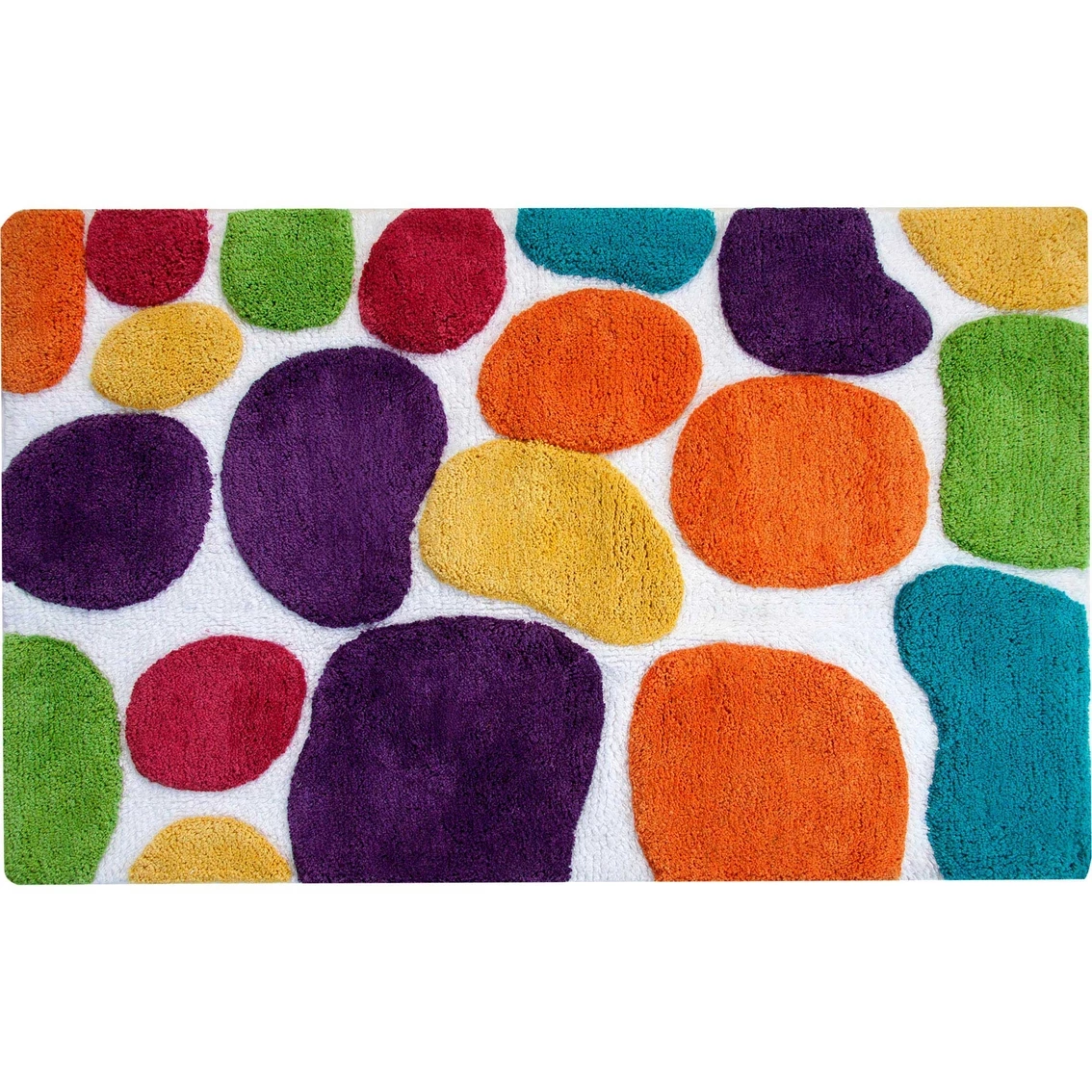 Discount ???? Chesapeake Merchandising Chesapeake Pebbles Brights Multi Coloured Bath Runner 24 In. X 36 In. ????