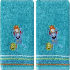 Discount ⌛ Saturday Knight LTD Monsters 2 Pc. Hand Towel In Jade ????