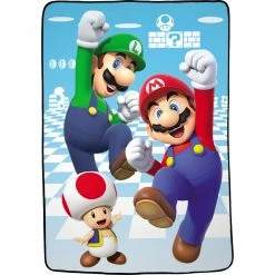 Deals ❤️ Nintendo Super Mario Game Kings Blanket ⭐